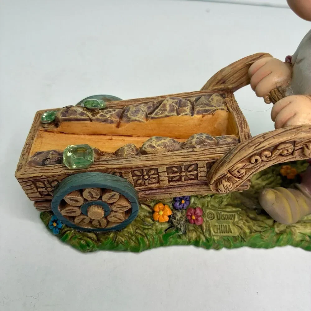 Disney Snow White & The Seven Dwarfs Desk Set GRUMPY Business Card Holder Vtg